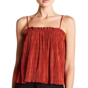 New Madewell Nicole Ruffle Tank Rust